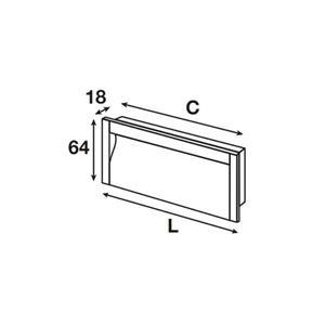 Tay nắm âm inox Hafele 152.11.933 (xước mờ)